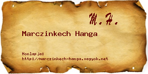 Marczinkech Hanga névjegykártya